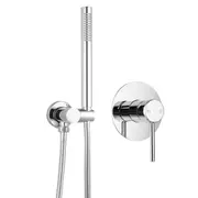 ACA Bathroom Brass Round Handheld Shower Head On Holder Wall Connector 1.5m SUS Hose with Mixer Tap Chrome
