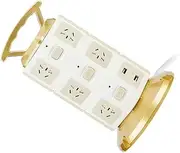 KALLORY USB Charger Tower Layers Multifunctional Power Board with USB Ports Cord for Home Office Use Safety Durable Design