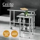 Cefito 304/430 Stainless Steel Kitchen Benches Work Bench Food Prep Table Wheels