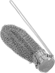 [ROMISBABA] Vintage Coin Purse Antique Mesh Purse with Twist Top Closure Stylish Stainless Steel Retro Change Wallet for Collectors and Everyday Use Compact Durable Design