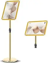 Heavy Duty Sign Stand Floor Standing Sign Holder A4 Pedestal Poster Stand Rounded Corner Frame & Pole Height Adjustable,Outdoor Advertising Support Board for Display Notice
