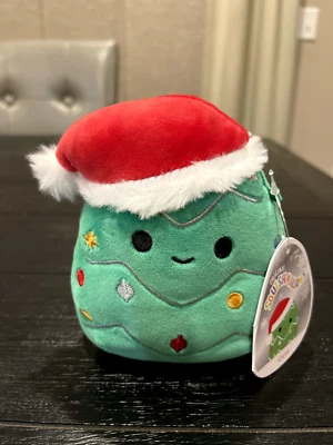NWT Squishmallows Holiday Carol Christmas Tree 2021 4.5" Santa Hat