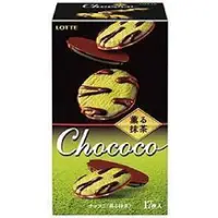 在飛比找家樂福線上購物網優惠-LOTTE Chococo薄燒抹茶巧克力餅乾