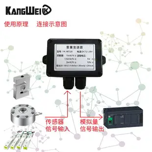 高精度稱重傳感器0-10v重量變送信號放大器4-20mA模擬電壓電流plc