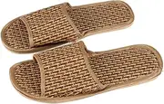 [VALICLUD] Straw Slippers Straw Sandal Open-toe Slippers Flop Sandal Bamboo