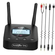 B06TX+ Long Range Bluetooth 5.2 Transmitter for TV/PC/Projector to 2 black