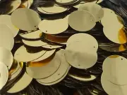 200 pcs Metallic Gold Round Circle 20mm Paillette Loose Sequins Sewing Crafts