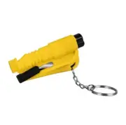Yellow 3-in-One Safety Keychain Car Window Glass Breaker/Seatbelt Cutter/Whistle