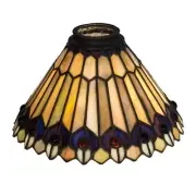 Meyda Lighting 8'W Tiffany Jeweled Peacock Shade - 21624