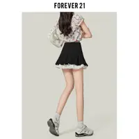 在飛比找蝦皮購物優惠-短裙 裙子 半身短裙 熱銷 Forever21黑白色拼接百褶