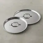 All-Clad Pair of 10 inch LID and 12 inch LID for Copper Core fry pans