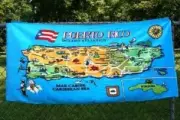Puerto Rico Island Map #2 30"x60" Cotton Beach Towel