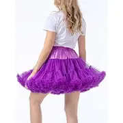 Women's A Line Tutu Tulle Skirt Cute Mini Mid Waist Skirts Solid Colored Ruffle Micro-elastic Party Evening Wear Date Night Outfits Yellow Dark Purple Summer P