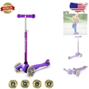 Exciting LED Lighted Kids Scooter - Lean-to-Steer for Balanced Riding Fun