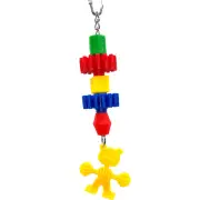 1004 Foot Gear Puller Handmade Spinny Colorful Enticing Hanging Aviary Toy