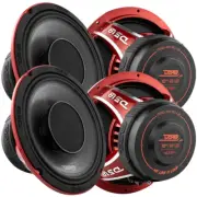 4x DS18 PRO-HY10.4B 10" Fullrange Speakers - 350W Rms 4-ohm Driver Loudspeakers