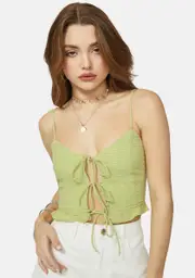 Here And Now Tie Front Top