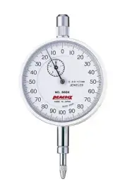 PEACOCK Dial Indicator Lug Back Jeweled Bearing 5mm Range / 0.001mm Graduation