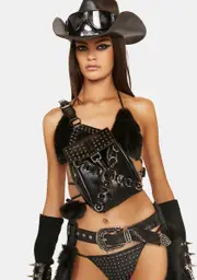 [Club Exx] Forever Furious Studded Chest Pouch