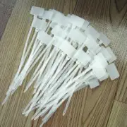 100 Pcs Zip Ties Write on Ethernet RJ45 RJ12 Wire Power Cable Label Mark US