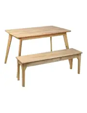 [Levede] Solid Wood Frame Dining Table and Chair Set