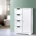 Tallboy Bathroom Storage Cabinet Bedroom Furniture Organiser Shelf Drawer White