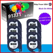 8-Pack label maker refills 91331 white plastic for Dymo LetraTag LT-100T