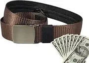 [Generic] Travel Safety Belt, Travel Bag Belt, Belt with Money Pocket, Safety Money Belt for Valuables, Breathable Waist Belt for Valuables, Cash, coffee, Siehe Beschreibung, See description