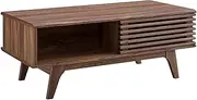 [Modway] Render Mid-Century Modern Coffee Table in Walnut, 43 in x 21.5 in x 17