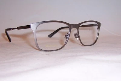 NEW GUCCI EYEGLASSES GG 0301O 003 RUTHENIUM 55mm RX AUTHENTIC 0301