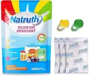 NATRUTH 20 Gram [20 Packs] Food Grade Silica Gel Packets with Color Indicating Beads Reusable Desiccant Packs for Storage, Rechargeable Moisture Absorbers for Food Seeds Snacks Spices Jewelry
