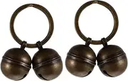 Cat Bell Loud 2 Sets Copper Pet Collar Bells Diy Loud Bell for Cats and Dogs 30mm Split Rings Included Cat Accessories Bell for Pet Diy Projects and Personalization