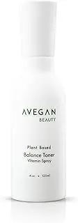 AVegan Beauty Plant Based Balance Toner Vitamin Spray, Moisturizing, pH Balancing Toner for Face and Body