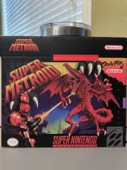 SNES Super Nintendo Metroid Custom Box Cardboard Insert Sleeve Capcom