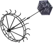 JOINPAYA Jewelry Organizer Stand Metal Necklace Holder Rotating Design Marble Texture Base Stylish Jewelry Rack Black A8