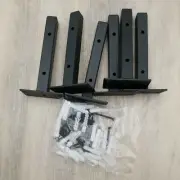 Shelf Brackets 6 Inch, Heavy Duty Floating Shelving Brackets Wall Mounted Metal