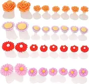 32 Pcs Nail Toe Separator Toe Separators for Women Flower Toe Separators Silicone Nail Separator for Pedicure Silicone Toe Separators Daisy Toe Separators Japanese Rose Silica Gel