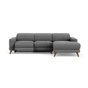 Jansen 2.5 seat electric recliner with electric headrest & right facing chaise