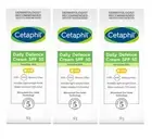 3 x Cetaphil UVA/UVB Daily Defence Cream SPF 50 Facial Moisturiser 50mL