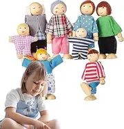 House Doll | Family Dolls House | Figures Sets of 6 People Dolls | Kids Girls Lovely Happy Family Dolls | Doll House Dolls Family Set, Table Centerpieces Miniature People for Table Shelf Nights