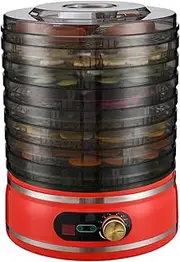 Food Dehydrator Machine, 400W Electric Hydrator Machine with 72H Timer and 95-158℉ Temperature Control, 8 Layer Trays Dehydrated Dryer for Fruit Vegetable Meat Beef Jerky Herb, BPA Free red