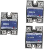 ULTECHNOVO 3pcs 40a Solid State Relay Cover 20-480vac Single Phase Module Low Drive Voltage Plastic Enclosure Relay Heat Sink Compatible