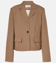 [Ganni] Ganni Twill blazer AU 10 brown