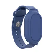 Wristband for Samsung Galaxy SmartTag 2 Silicone Bracelet Full Cover Watch Band Hidden Accessories-Blue