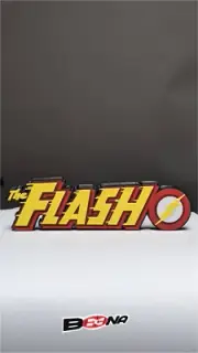 The Flash logo display Geoff Johns Beena Studio