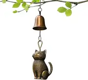 Animal Wind Chimes | Garden Cat Ornament Wind Chime | Elegant Animals Statue Decor Outside Bells Pendant for Yard Home Balcony
