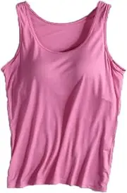 [Hamthuit] Bra Tank Top for Women Push Up Stretchable Camisole Singlet Vest Sleeveless Casual Vest