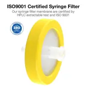 400pcs Lab Nylon(NY) Syringe Filter 0.45μm Micron 30mm Diameter Non-sterile HPLC