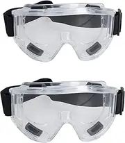 Premium Safety Goggles Glasses Eye Protection Sealed Design Flexible Frame 2pk