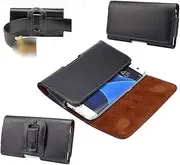DFV mobile - Case Belt Clip Genuine Leather Horizontal Premium Compatible with Samsung Galaxy CORE Plus, SM-G350 - Black